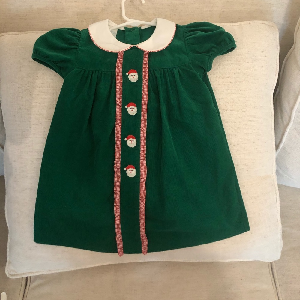 Adorable green corduroy Christmas dress 2T